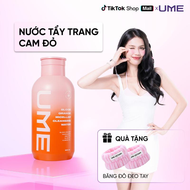 Nước Tẩy Trang Cam Đỏ UME Hỗ Trợ Làm Sạch Sâu Dịu Nhẹ Cho Da Dưỡng Ẩm Kiềm Dầu Hạn Chế Mụn 500ml