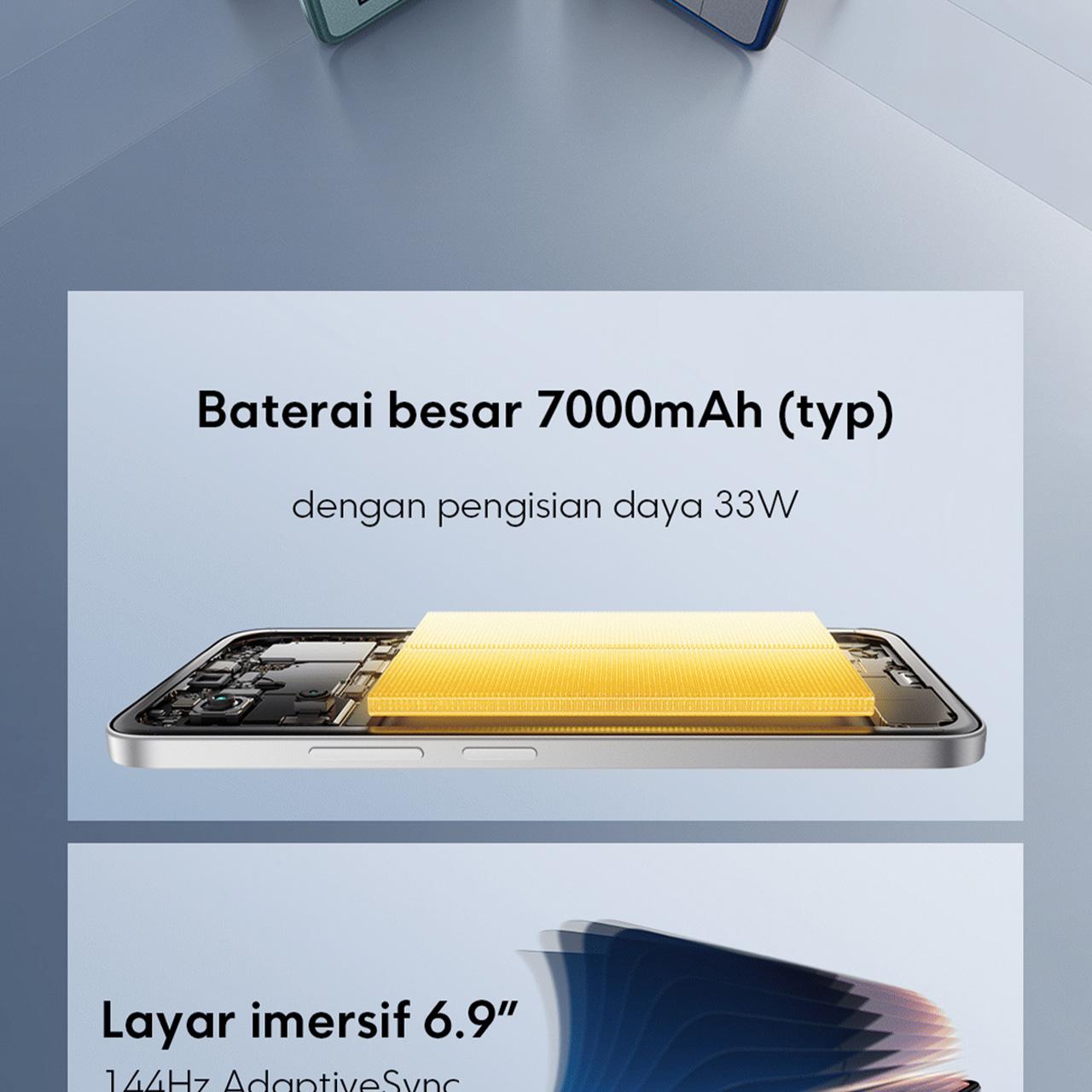 POCO M7 (8GB/256GB) Baterai besar 7000mAh dengan pengisian daya 33W | Layar imersif 6.9" 144Hz | Ekspansi RAM hingga 16GB + UFS 2.2 256GB | 50MP kamera ganda AI [Official Store]