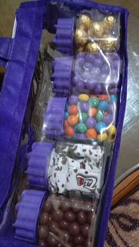 Product Review of Hampers Mawar Ungu Ovina Sugar Candy Rose murah dan unik  ( AFL) Botol Paket Coklat Permen Toples Gummy Snacks Food Makanan Choco Red Chocolate Cemilan from t**s 3