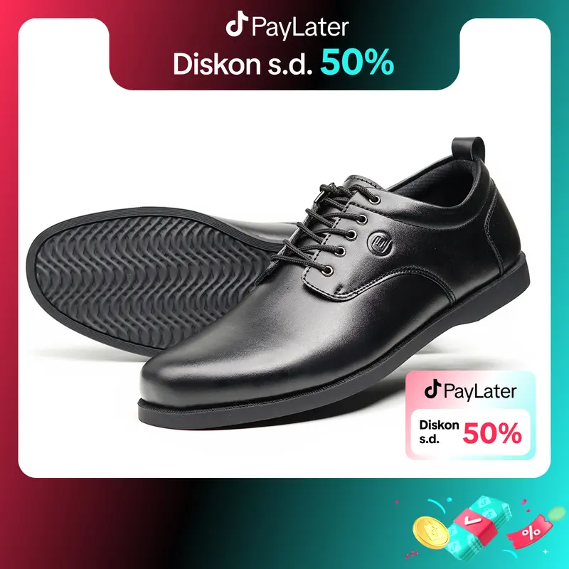 Eral Vittori - Gata 1011 Sepatu Pria Pantofel Formal Tali Hitam Coklat Shoes Kerja Pesta 0