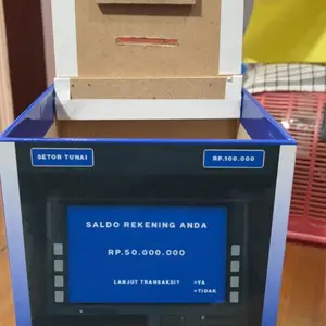 Namustore Celengan TARGET MOTIF jumbo DAN KECIL BNI ATM Ukuran Besar 20x15 cm Buka Tutup dengan Kunci Miniatur Bank Brangkas Premium