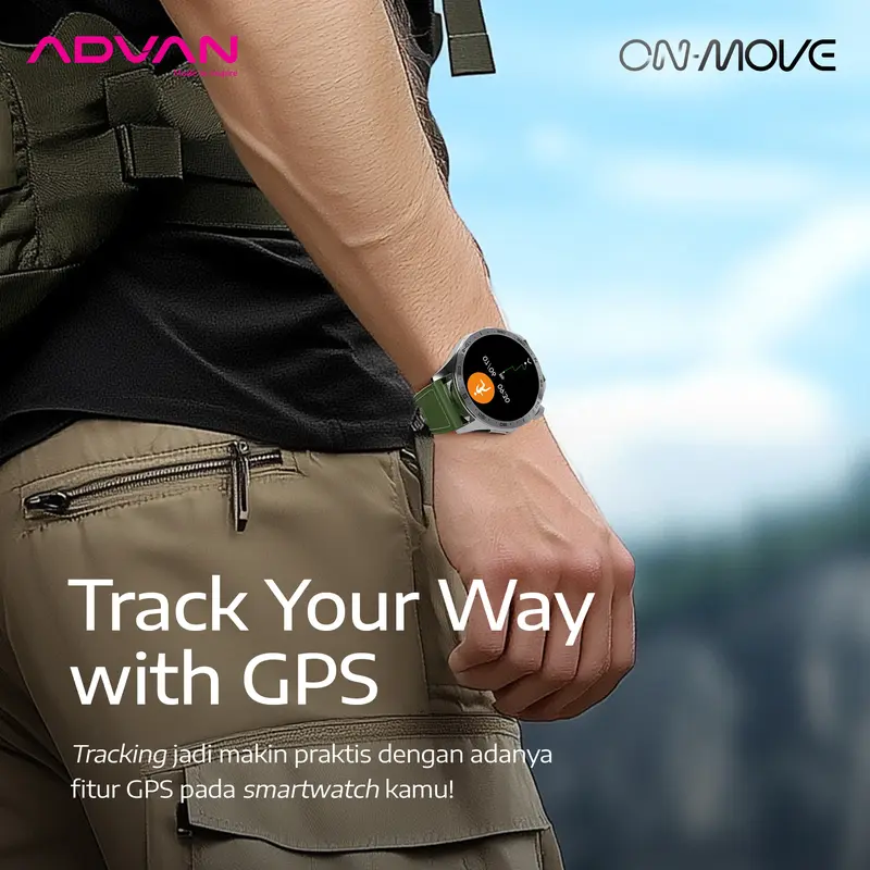 [Exclusive Riccie Nick] ADVAN Smartwatch On Move GPS AI ChatGPT Assistant Amoled 1.43" AOD Bluetooth Call Waterproof Tahan Air 5ATM Jam Tangan Pintar 4