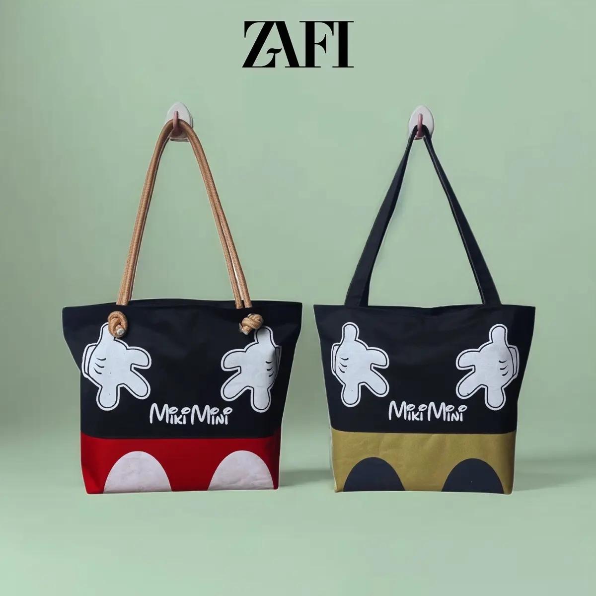 [ 2 PCS ]  ZAFI Totebag Salma Couple | Tas Sumbu Sablon | Totebag Sumbu Totebag Wanita | Totebag  sablin wanita Kanvas