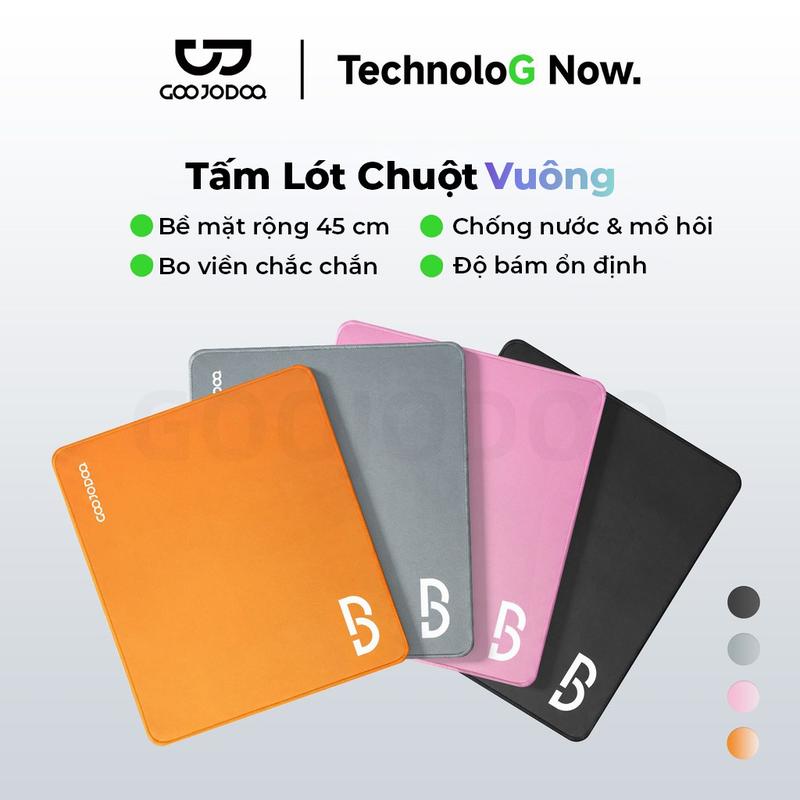 Tấm lót chuột vuông ,bề mặt rộng 45cm ,Chống nước và mồ hôi ,Bo viền chắc chắn ,Độ bám ổn định