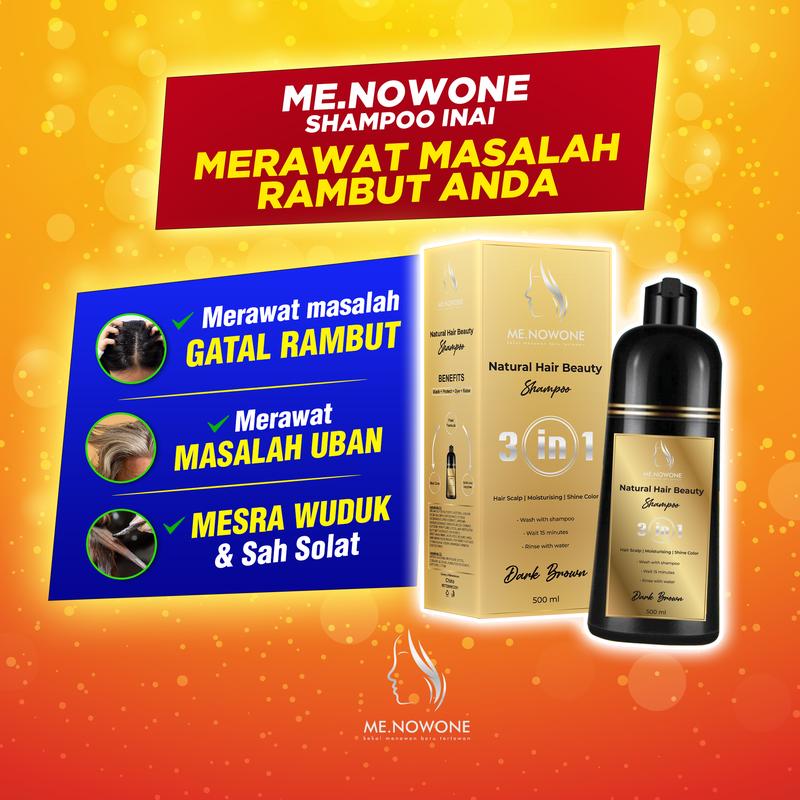 ME.NOWONE Shampoo Inai Original HQ | Hitamkan Rambut Dalam 5 - TikTok ...