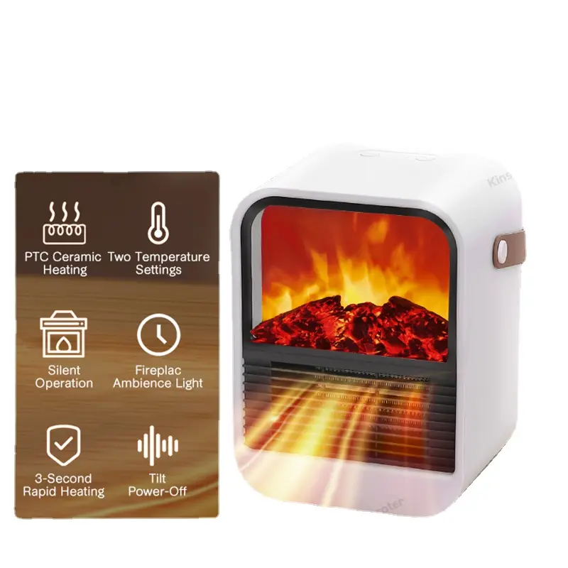 Fireplace Electric Heater Warm Blower Fan Portable Desktop Household