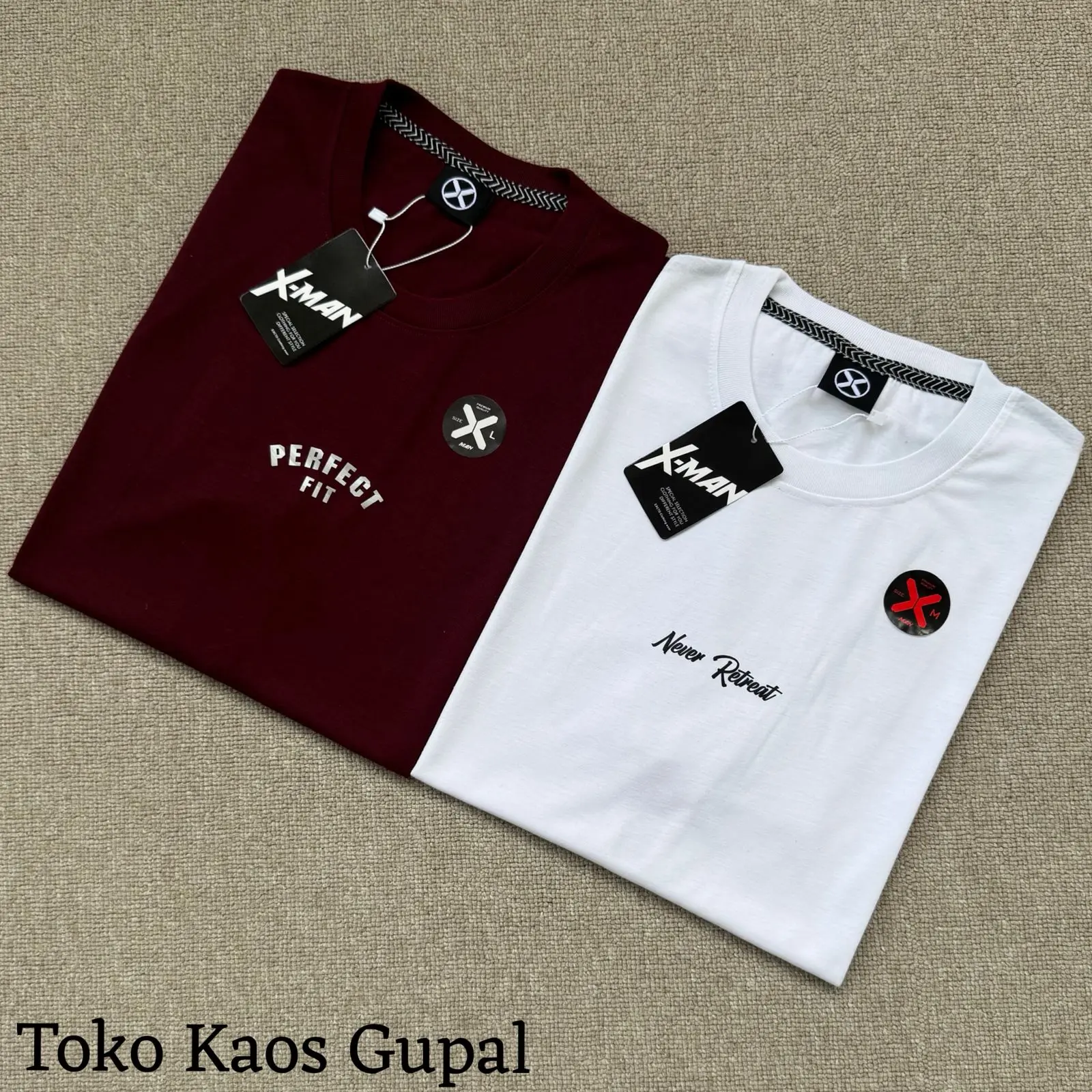 PROMO PAKET 2PCS 50RIBU KAOS DISTRO MOTIF SIMPEL BAHAN SEMI KATUN 24S MIX BRAND