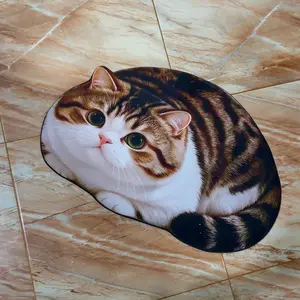Keset Kamar Mandi Diatomite Motif Kucing 3D Premium Anti Slip 40x60 Cm Tebal Lembut untuk Kamar Tidur Ruang Tamu & Dekorasi Rumah