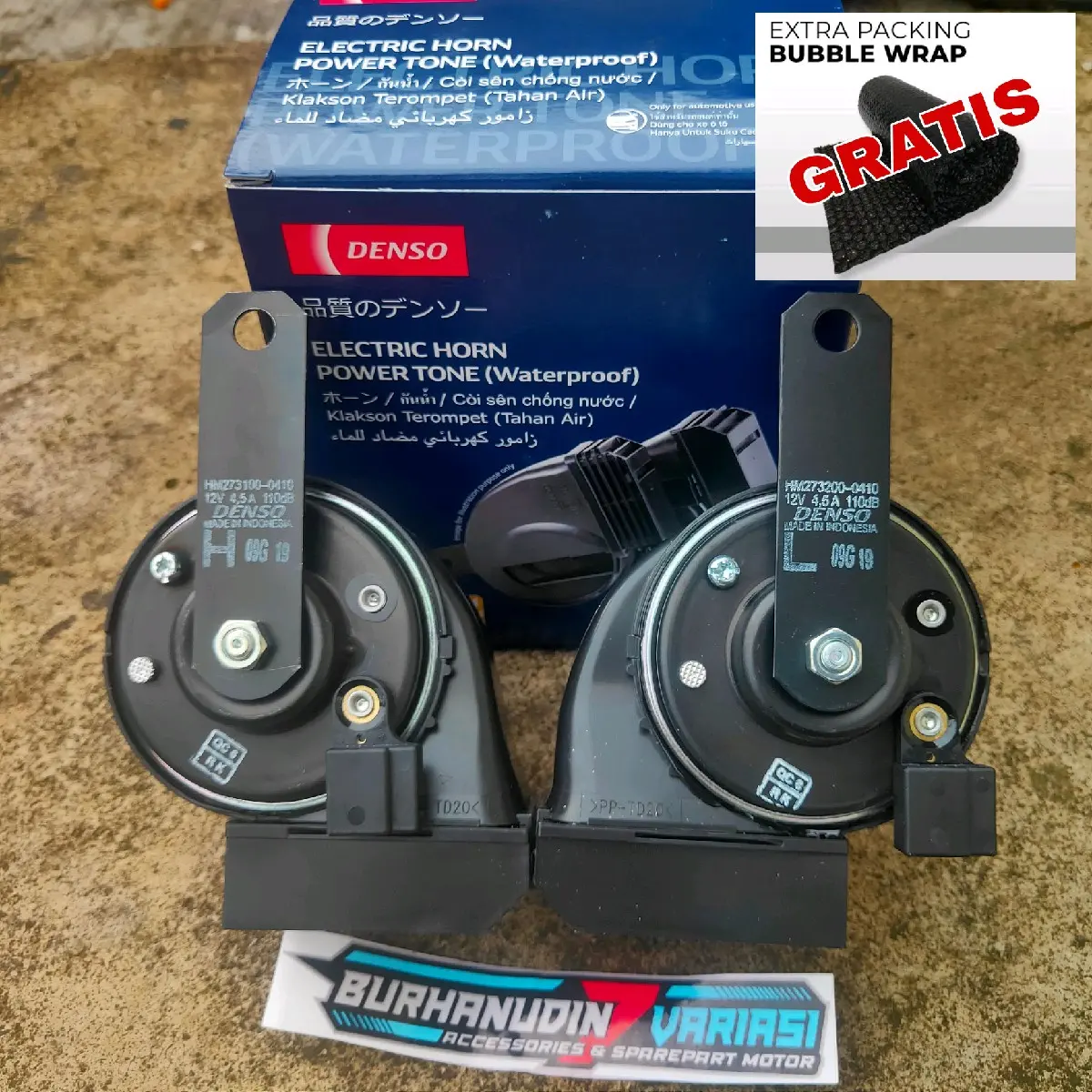 Klakson Toyota Denso Waterproof 1pin soket Single Inova Reborn Fortuner Agya Ayla Calya Sigra Sienta Raize Car  Accessories