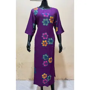 batik sunan dress klok tangan 3/4 DEWASA