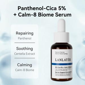 LANLATÉR Serum Panthenol-Cica 5% + Calm-8 Biome untuk Perbaikan dan Menenangkan Kulit dengan Panthenol 5% dan Calm-8 Biome golden skin care