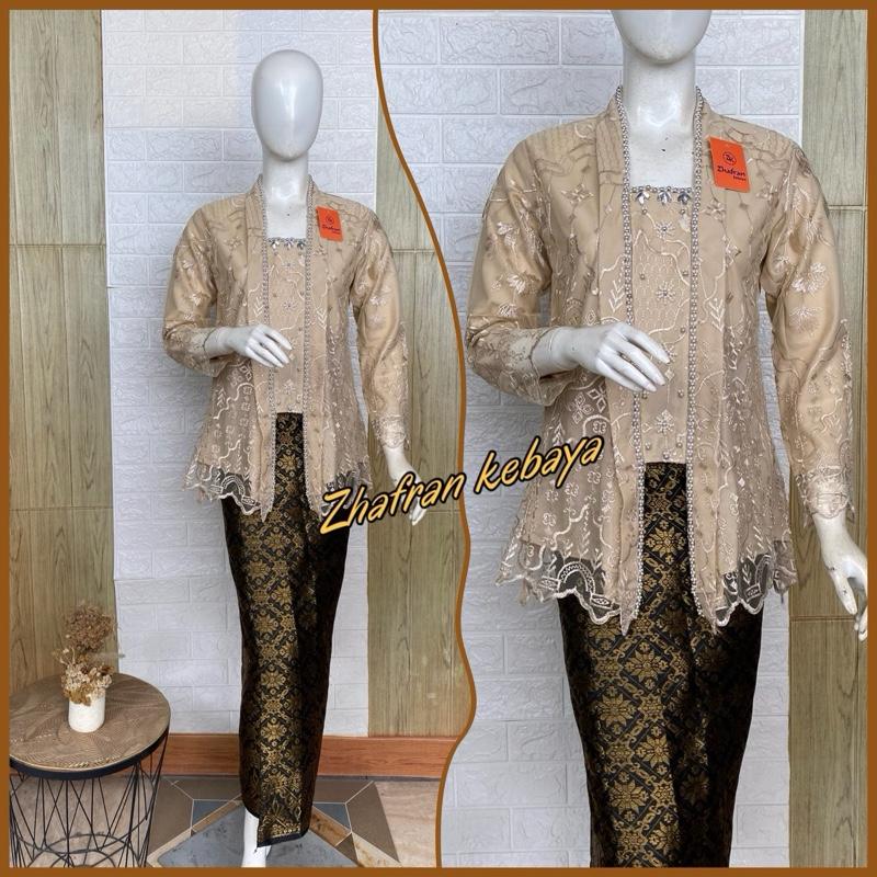 Kebaya kutubaru modern full payet bahan tulle modern (Kns) 0