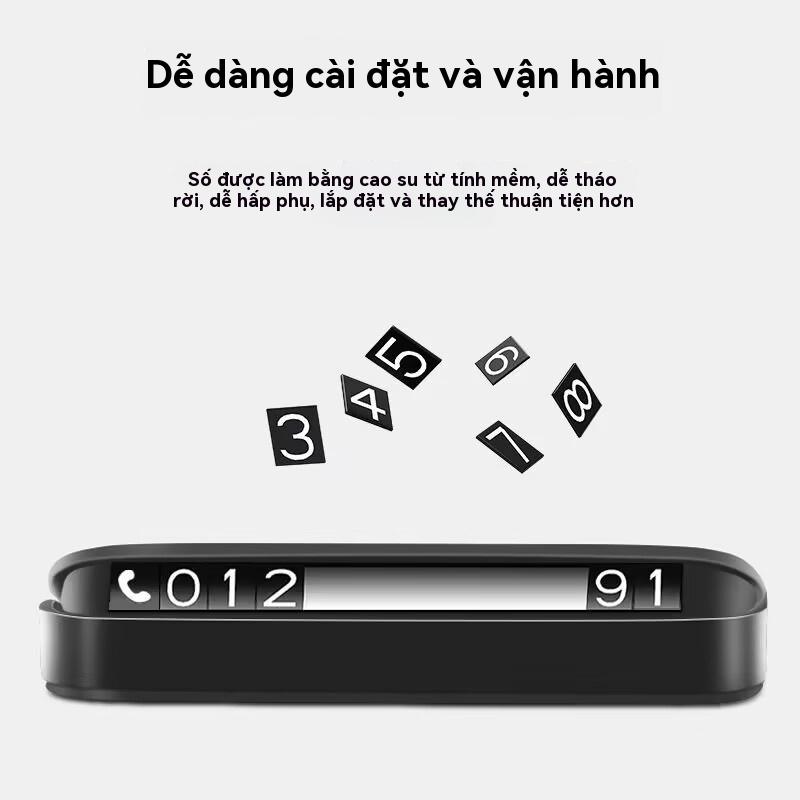 Bảng Số Đỗ Xe, Bảng Số Đỗ Xe Tạm Thời, Đồ Trang Trí Nội Thất Ô Tô, Bảng Điện Thoại Ô Tô Di Chuyển 2