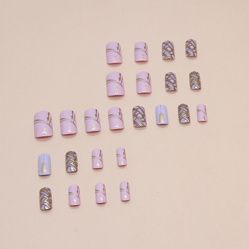 Kuku Palsu Extension 24pcs Nails / Kuku  Palsu Motif Free Lem Cair Kuku panjang 9