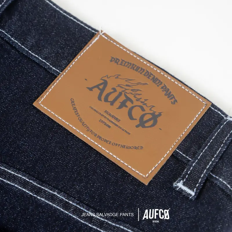AUFCO |  LONG PANTS | JEANS | DENIM | SLIM STRAIGHT | SALVADGE | BLUE GARMENT 2