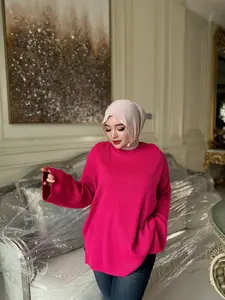 NEW ATASAN RAJUT POLOS BAHAN KENIT PREMIUM BY HERLIN KENZAFASHION