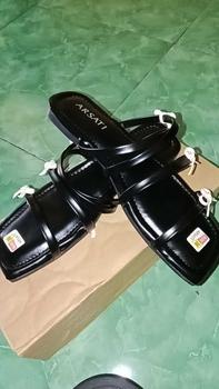 Product Review of Arsati - Syifa Series Slippers Sandal Flat Wanita Coquette Model Pita Sendal Korea Kekinian Terbaru from M**a 2