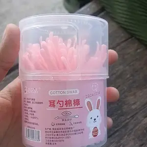 2 IN 1  Cotton Bud 2 IN 1 isi 100pcs  Korek Kuping Super Lembut Pembersih Telinga 2 sisi YBC Ear Removal