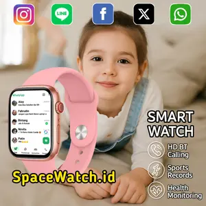 SMARTWATCH ANDROID LAYAR SENTUH JAM TANGAN PINTAR PRIA WANITA BISA TELEPON BLUETOOTH NOTIF WA FB IG LINE TWITTER FITUR KESEHATAN GANTI WALLPPER ANTI AIR IP67