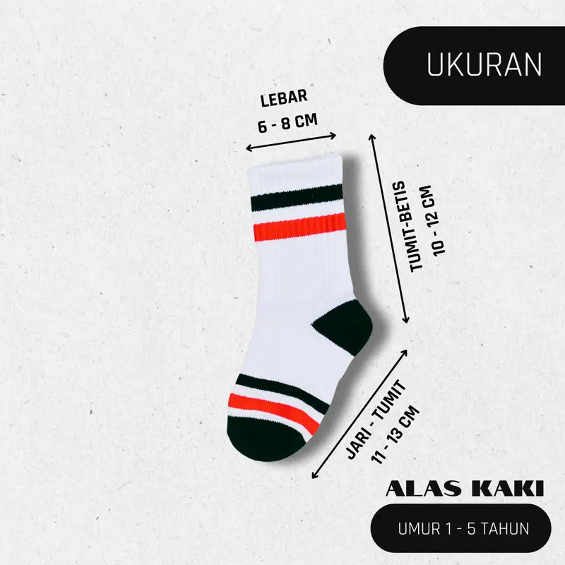 Kaos Kaki Anak Garis Strip Setrip Old School Tribal Motif Vintage 7