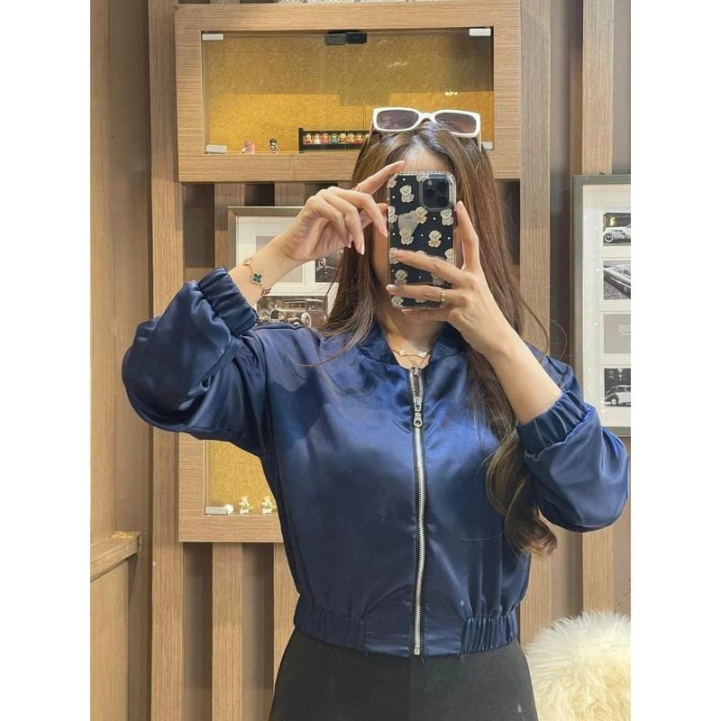 Sybn - Jaket Outer Satin Premium Wanita Jaket Bomber Kasual bisa Cod 3