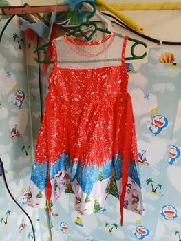 Product Review of [BrandedBaby] Baju Dress Natal Anak Perempuan Satin Printing Lengan Kutung Kids Fashion from n**a 0