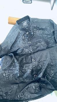 Product Review of Kemko sultan atau  Koko tangan pendek  Atasan Pria Dewasa motif etnik depan kancing vareasi bahan  Katun embos berkualitas terbaik Nyaman di pakai Baju Hitam from a**a 2