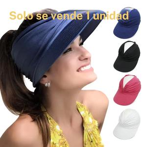 Sombrero de ala ancha para mujer, 1 unidad de sombrero plegable con protección solar para mujeres y niñas, sombrero para deportes al aire libre y vacaciones en la playa