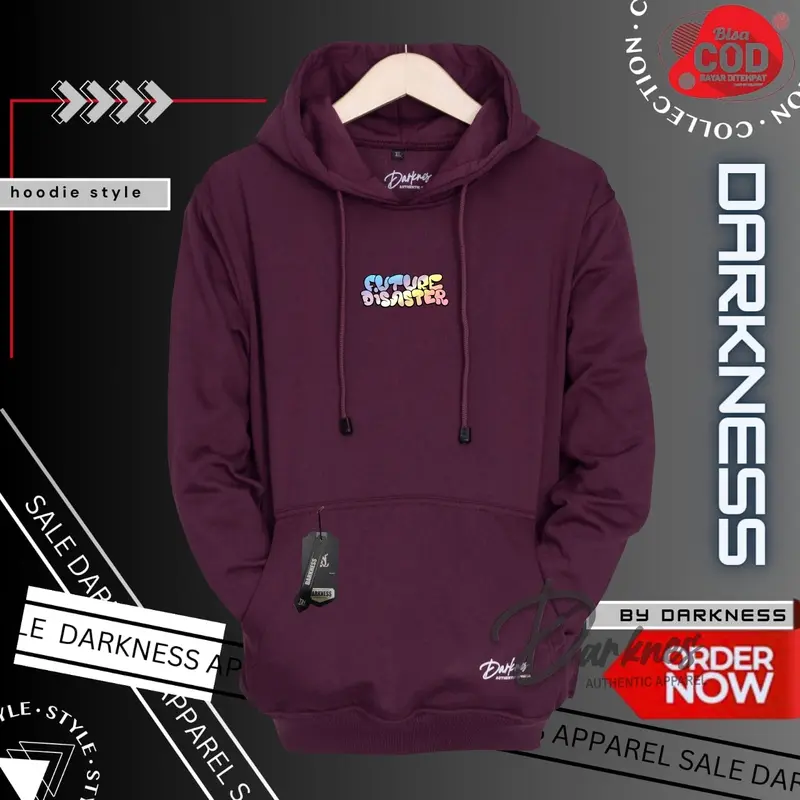 sweater hoodie darkness warna abu tua original premium suiter keren terlaris sablon simple hologram murah hight quality hodie trend pullover model korean style big size jumbo m l xl xxl jumper panjang tangan bahan tebal cotton fleece gramasi 280 bisa cod 2