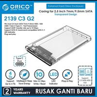 Gambar Orico 2139C3 G2 CR Enclosure Case Casing for SATA HDD Hard Drive SSD 2.5 inch 2.5” Type C , Max 10 Gbps write / read , Orico 2139 C3 G2 dari Click & Go Tokopedia Kota Bandung 1 Tokopedia