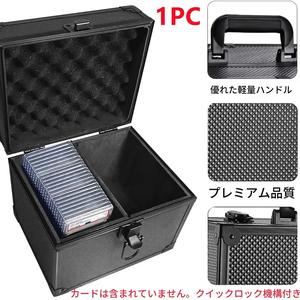 PSA/BGS/CGC/SGCカード用スラブ収納ボックス、2列の防塵トレーディングカード収納ケース（蓋付き・ハンドル付き）、One Clickカードブリックホルダー対応、PTCG／TCG／MTG／PKMスポーツカード向けコレクターボックス、床に置かずに収納可能 #トップピック
