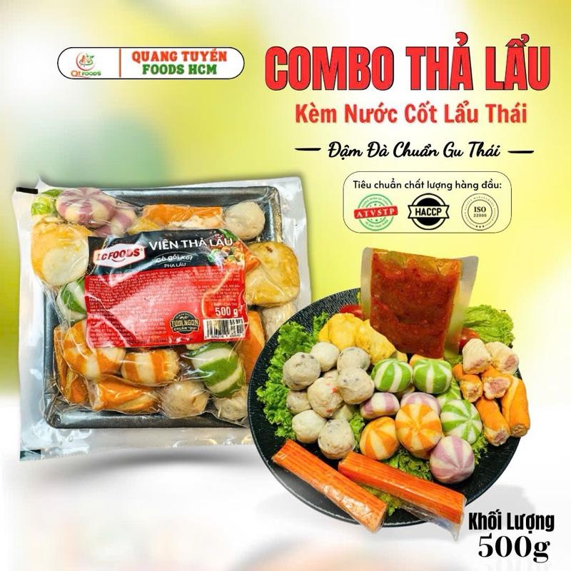  Viên Thả Lẩu {CHỈ GIAO TỪ BÌNH ĐỊNH TRỞ VÀO NAM} 500g LC Foods Có Sẵn Gói Cốt Lẩu Thái Khoảng 8 loại Topping   cá viên mực viên tôm xoắn mực xoắn bánh bao thả lẩu thanh cua đậu hũ phomai...  Dai Thơm Chua Cay Chuẩn Gu Lẩu Thái 