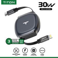 Gambar TITON Flexi 1 Kabel iPhone 30W Retractable Cable USB-C to Lightning Kabel Anti Kusut Fast Charging PD Power Delivery Cable Type C dari TITON Indonesia Kota Administrasi Jakarta Pusat 1 Tokopedia
