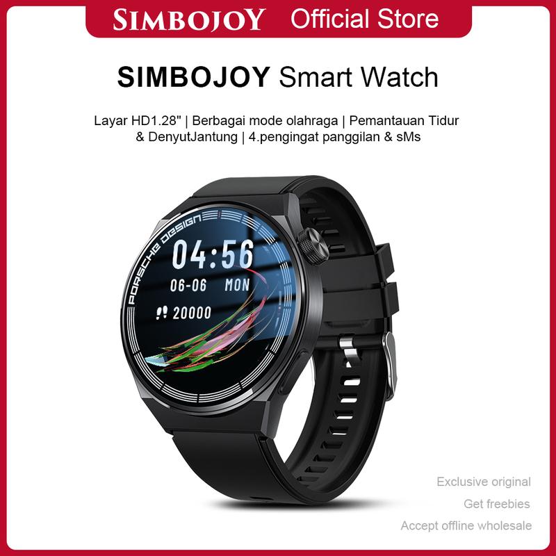 Simbojoy SmartWatch GT8 Anti Air Original Layar Terang 1.28''Pemantauan Tidur Alat pengukur langkah Jam Pintar  ZN025 0
