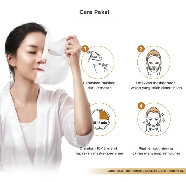 [ 10 PCS ] Masker Wajah Glowing Putih - Formula Alami / Hyaluronic Acid / Ekstra Tanaman - Varian Random 5
