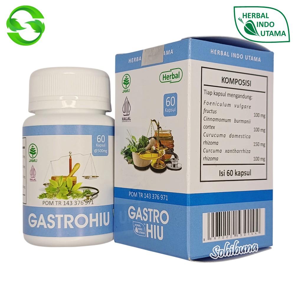 HERBAL INDO UTAMA Gastro HIU Obat Herbal Untuk Gangguan Lambung, Maag, Asam Lambung