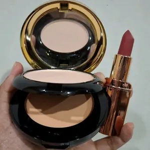 [Per Set] Bedak Padat Foundation 2in1 Free Lipstick