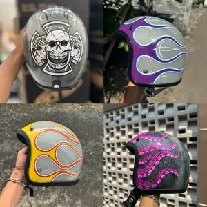 Helm Slimhead Raw Motif Api,Skull,Gurita