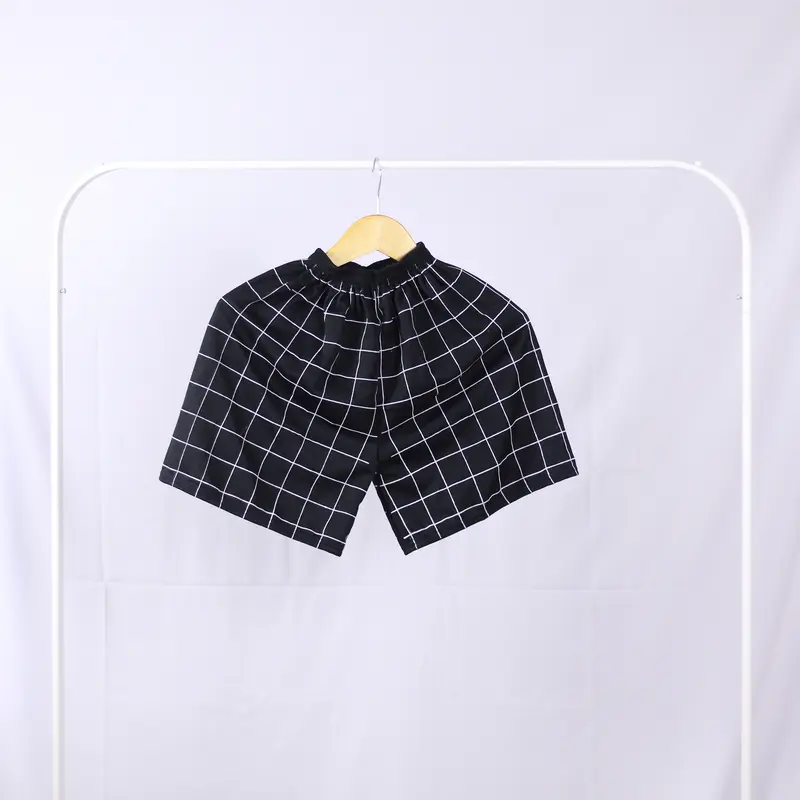 Celana Pendek Santai Motif Api Tartan [PAKET HEMAT 100RB DAPAT 13PCS CELANA] Kolor Karet Melar Cowo Cewe Cewek Cowok Unisex Murah Santai Rumahan Obral Tebal Bagus Adem Hitam Lotto Kaos Jersey 6