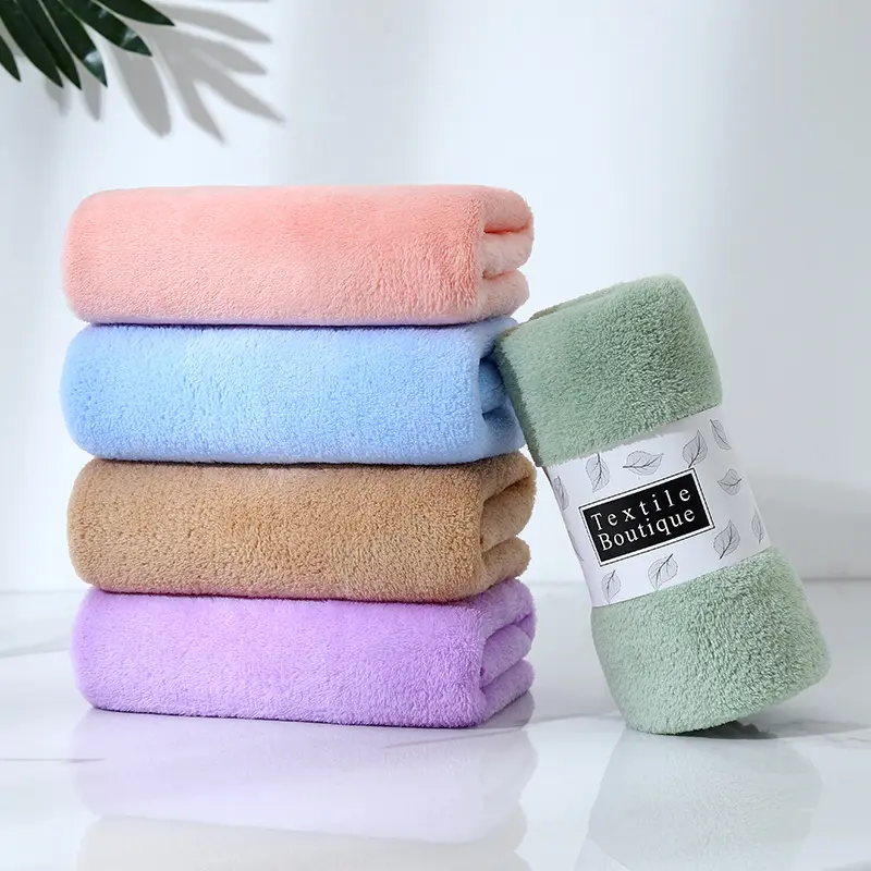 Coral Velvet Towel Thickened Soft Absorbent Lint-Free Unisex Household Quick-Drying Towel