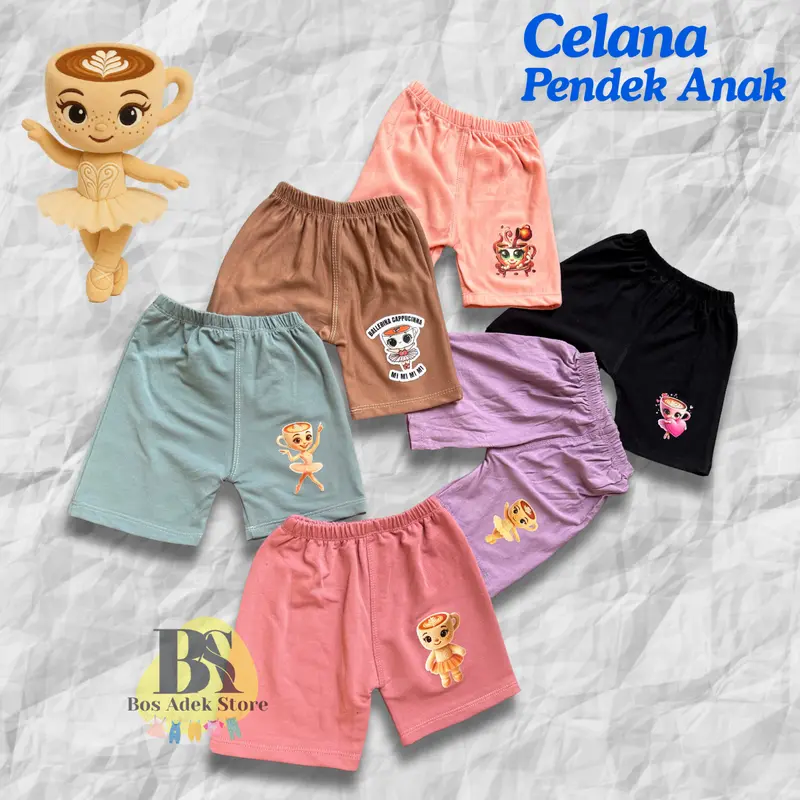 Paket Hemat Celana Pendek Anak usia 1 -7 tahun Katun Bayi Perempuan Newborn celana anak se Lutut 0