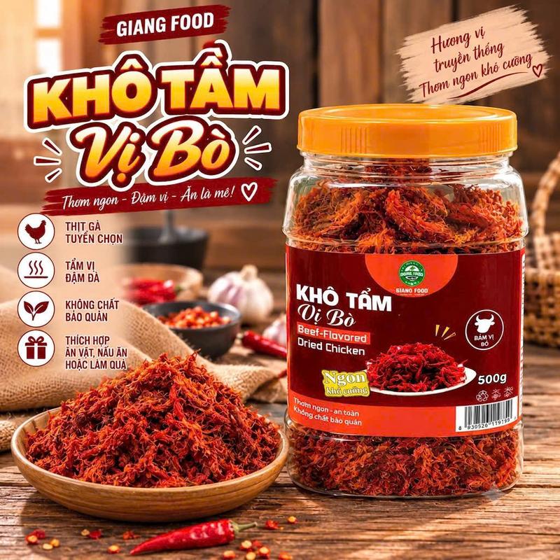 1 Hủ 500g Khô Gà Lá Chanh