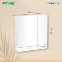 Gambar Schneider AvatarOn Saklar Lampu 3 Gang 2 Arah White - E8333L2LED_WE_G3 dari hokione.id Kota Administrasi Jakarta Barat 2 Tokopedia