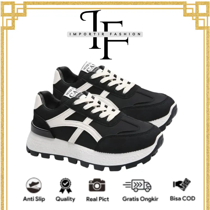 IF Kiyora Sepatu Sneakers Wanita Kasual Shoes Karet Empuk Sport Senam Casual SHG1336 0
