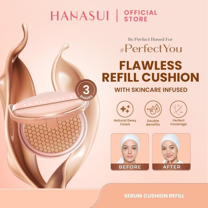 HANASUI SERUM CUSHION REFILL WITH SERUM ACTV & UVA+UVB | BPOM 1