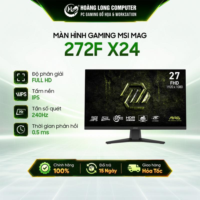 Màn Hình MSI MAG 272F X24 27 Inch 240Hz Rapid IPS Full HD 0.5ms Chuyên Game