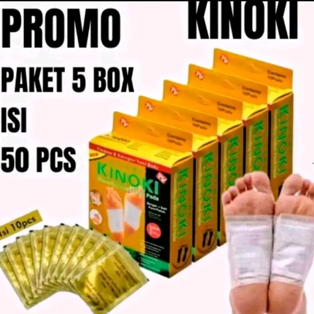 PAKET SPESIAL 5 Pack ISI 50 PCS KINOKI GOLD