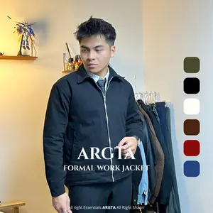ARGTA Jaket Formal Pria Katun Twill Lembut Reguler Fit