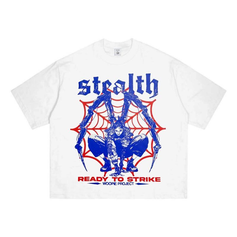 Baju Skena Unisex Woopie Project Boxy Fit Kaos Distro Pria Wanita Oversize Biru Vintage T-shirt Keren Katun 20s 200gsm Lembut Sablon Platisol Printing 8