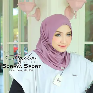 Aqila Hijab - Soraya Hijab Malay Sporty Jersey / HIjab Instan Sporty Pet Malay / HIjab Sport Jersey